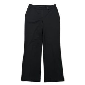 Thalian Dark Brown Flat Front Wide Leg High Waist Pants Trousers Size 10